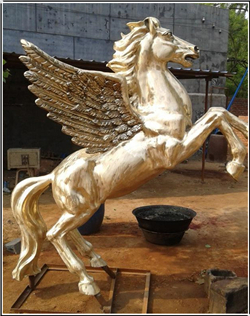 公園銅馬鑄造 公園銅馬鑄造