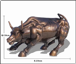 高150華爾街銅牛擺件 高150華爾街銅牛擺件
