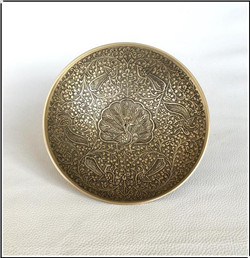 銅供佛果盤浮雕 銅供佛果盤浮雕