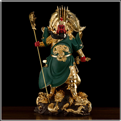 純銅鎏金關公銅像 純銅鎏金關公銅像