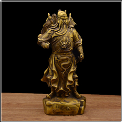 純銅關公擺件 純銅關公擺件