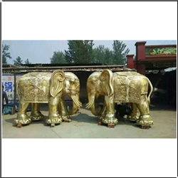 大型面對面銅大象 大型面對面銅大象