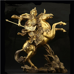 開光純銅騎馬銅關公像 開光純銅騎馬銅關公像