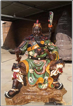 彩繪坐像銅關(guān)公鑄造 彩繪坐像銅關(guān)公鑄造