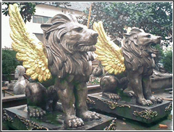 西洋飛獅銅雕 西洋飛獅銅雕