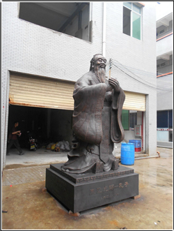 廠家定制鑄銅孔子雕塑 廠家定制鑄銅孔子雕塑