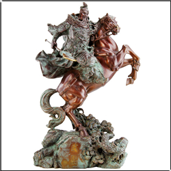 純銅騎馬銅關(guān)公擺件工藝品 純銅騎馬銅關(guān)公擺件工藝品
