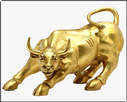 鎏金旺市銅牛 鎏金旺市銅牛