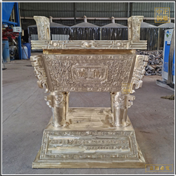 鑄銅關(guān)公 禮品一言九鼎純銅鼎