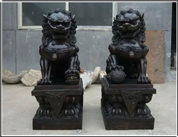 風水銅獅子 風水銅獅子