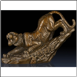 下山銅老虎擺件 下山銅老虎擺件