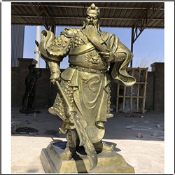 刀尖朝下銅關公像 刀尖朝下銅關公像