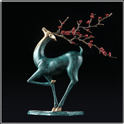 梅花鹿銅像工藝品 梅花鹿銅像工藝品