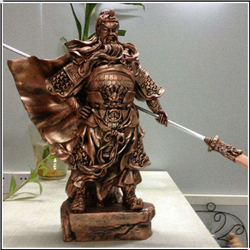 關(guān)公持刀像鑄造 關(guān)公持刀像鑄造