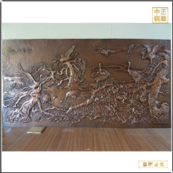 鑄銅關公 富貴千秋浮雕