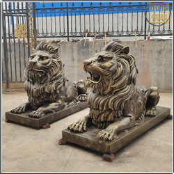鑄銅關公 大型匯豐銅獅子擺件