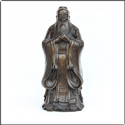 鑄銅關公 孔子銅像擺件定制