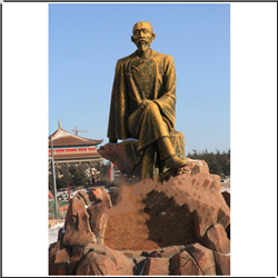 鑄銅關(guān)公 歷史作家蒲松齡人物坐像銅雕塑