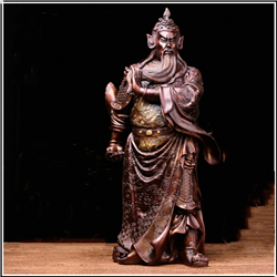 小型室外銅關公雕塑 小型室外銅關公雕塑