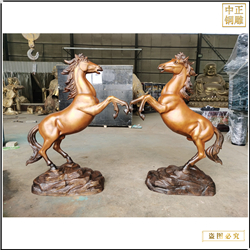 純銅小號馬到成功擺件鑄造 純銅小號馬到成功擺件鑄造