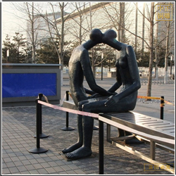 鑄銅關(guān)公 抽象情侶人物銅雕塑