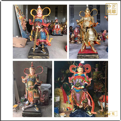 鑄銅關(guān)公 彩繪純銅韋陀菩薩鑄造