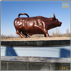 大型五米銅牛雕塑 大型五米銅牛雕塑