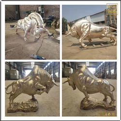 大型室外貼金銅牛雕塑鑄造 大型室外貼金銅牛雕塑鑄造