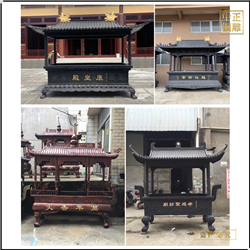 鑄銅關公 鑄造禪寺長方形銅香爐