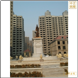 鑄銅關(guān)公 西式小區(qū)景觀人物雕塑