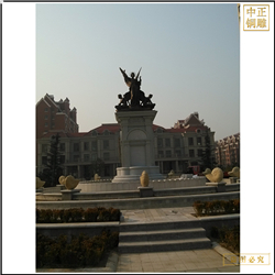 鑄銅關(guān)公 西式小區(qū)大型人物雕塑