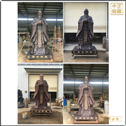 鑄銅關公 專業生產銅雕孔子定制