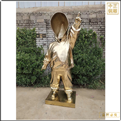 鑄銅關公 童裝抽象銅雕塑