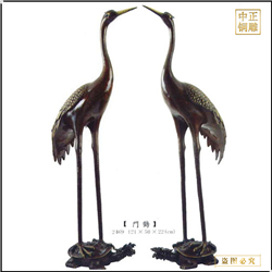 室外仙鶴銅雕塑鑄造 室外仙鶴銅雕塑鑄造