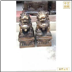 帶底座銅獅子現貨出售 帶底座銅獅子現貨出售