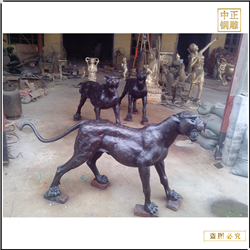 園林金錢豹雕塑 園林金錢豹雕塑