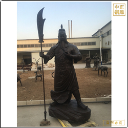 加工鑄銅關(guān)公立像擺件 加工鑄銅關(guān)公立像擺件