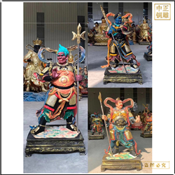 純銅鎏金神像雕塑 純銅鎏金神像雕塑