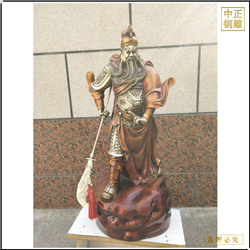 橫刀武財神關(guān)羽銅像 橫刀武財神關(guān)羽銅像