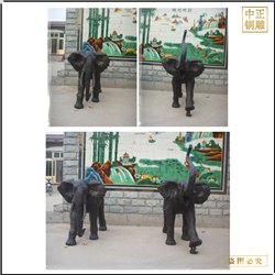 鼻子朝向不同銅大象定制 鼻子朝向不同銅大象定制