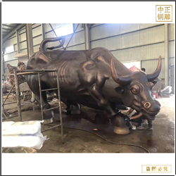 純銅鑄造華爾街牛雕塑 純銅鑄造華爾街牛雕塑