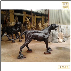 金錢豹銅雕塑擺件鑄造 金錢豹銅雕塑擺件鑄造