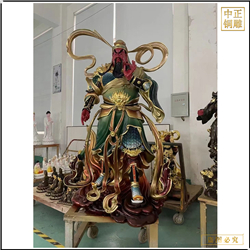 純銅綠衣關(guān)公雕塑擺件 純銅綠衣關(guān)公雕塑擺件