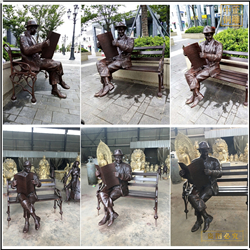 室外大型看書(shū)人物雕塑 室外大型看書(shū)人物雕塑