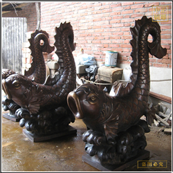 室外廣場銅魚擺件鑄造 室外廣場銅魚擺件鑄造