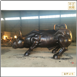 小區門口華爾街銅牛 