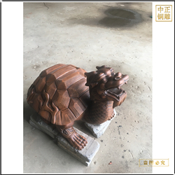 鑄銅關公 烏龜銅鑄造擺件鑄造