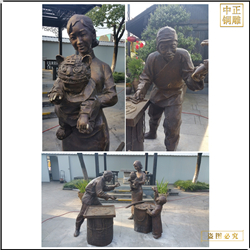 室外園林女子抱孩子銅雕塑 室外園林女子抱孩子銅雕塑