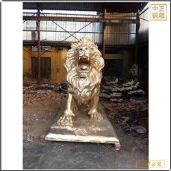 銀行門(mén)口銅獅子加工廠