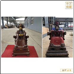 鑄銅關(guān)公 室內(nèi)龍五爺財(cái)神銅像鑄造